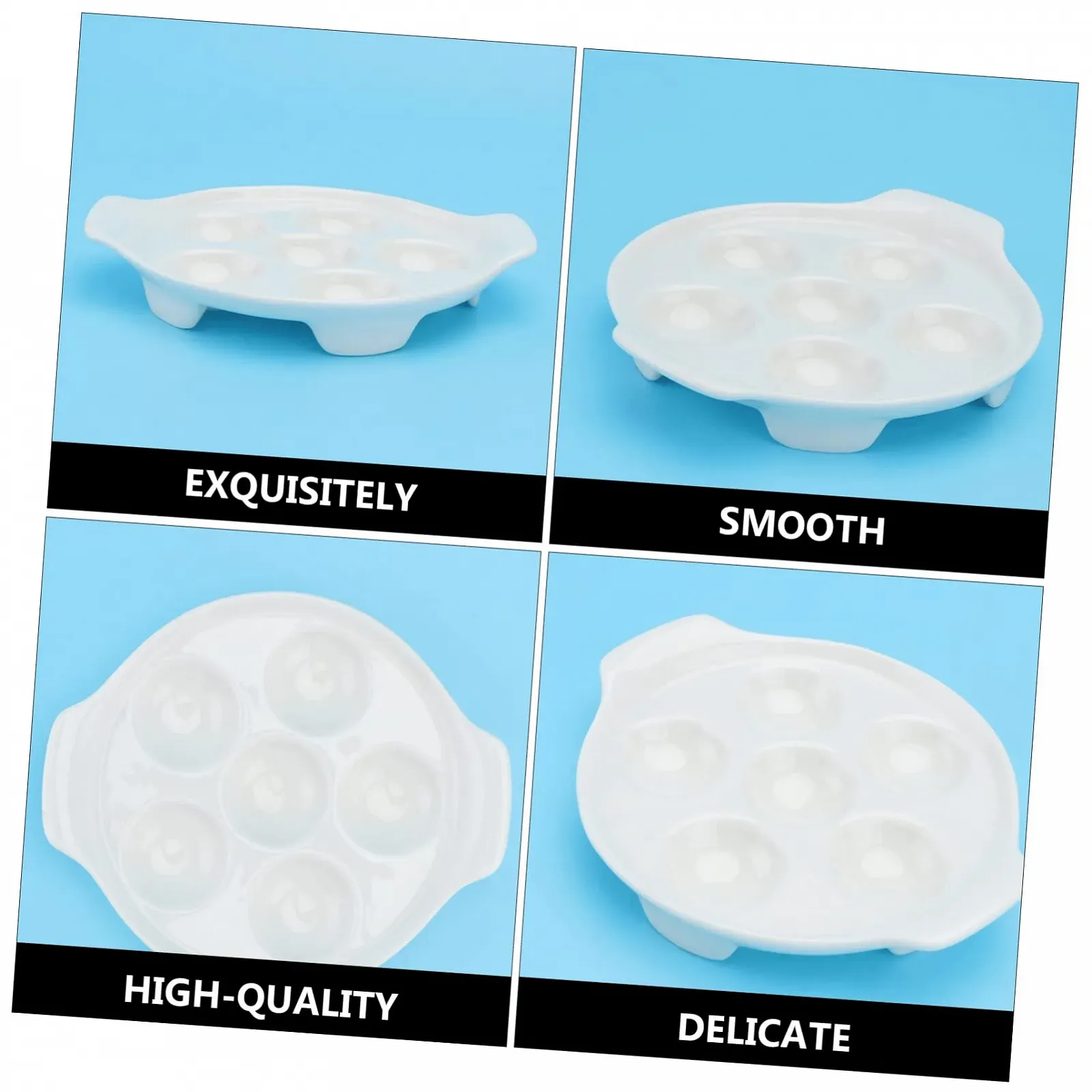 Форма для запікання равликів VALICLUD керамічна з заглибленнями біла, фото №7 Форма для запікання равликів VALICLUD керамічна з заглибленнями біла, фото №7