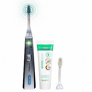 Електрична ультразвукова зубна щітка emmi-dent Platinum Starter Set Carbon - Фото 1