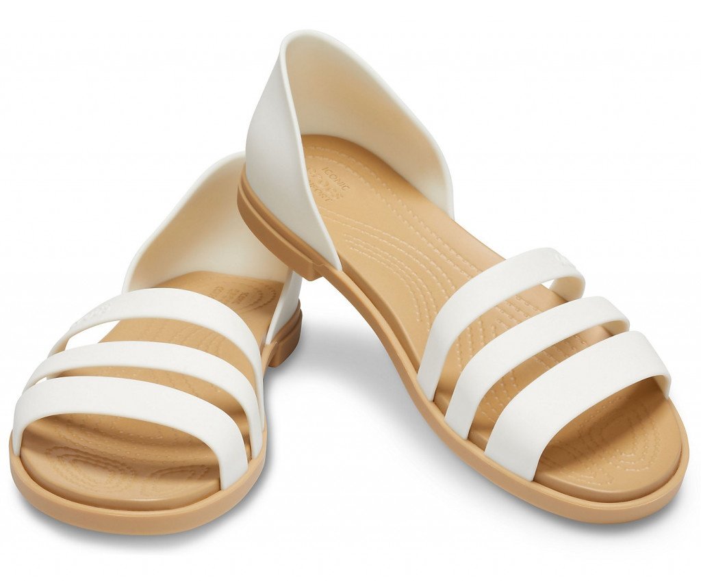 Сандалии Crocs Tulum Open Flat W 206109-1CQ белые, размер 37, фото №2