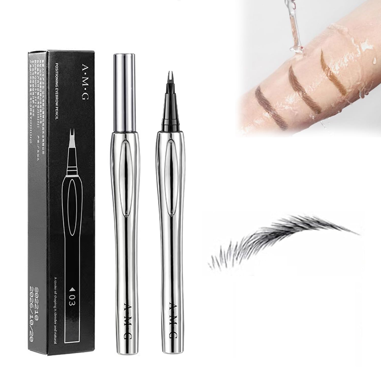 Олівець для брів Waterproof Quick Drying Durable Чорний, фото №1