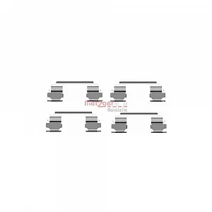 Комплект аксесуарів, гальмівні колодки METZGER 109-1686 передня вісь - Фото 1