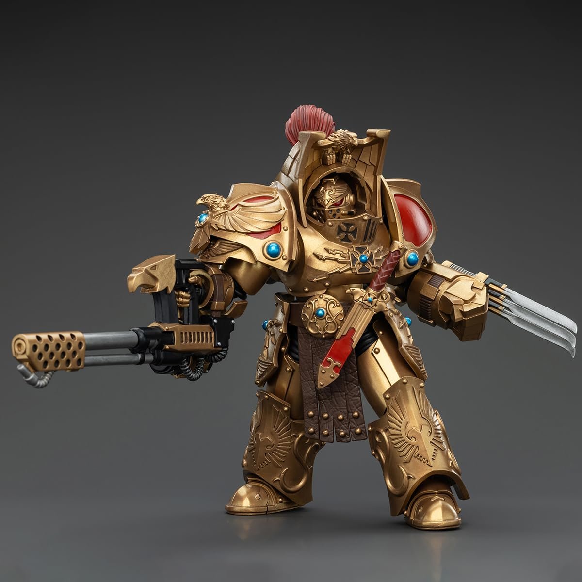 Фигурка Joytoy Warhammer The Horus Heresy 1/18 Legio Custodes Aquilon Terminator Squad Aquilon с огненным копьем Infernus JT00768, фото №5