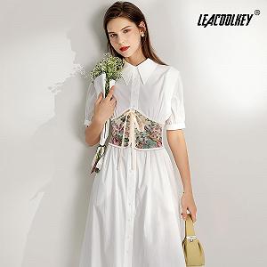 Корсетный пояс LEACOOLKEY женский цветочный, шнуровка, широкий пояс-корсет на талию, ренессансный костюмный корсетный пояс для платьев synthetic.ua - Фото 1