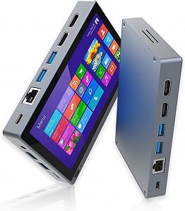 Міні ПК HEIGAOLAPC / Intel Celeron J4125 / RAM 8GB / eMMC 256GB / 2 х HDMI / LAN / Wi-Fi 5 / Bluetooth 5.2 / Windows 11 / Синій - Фото 1