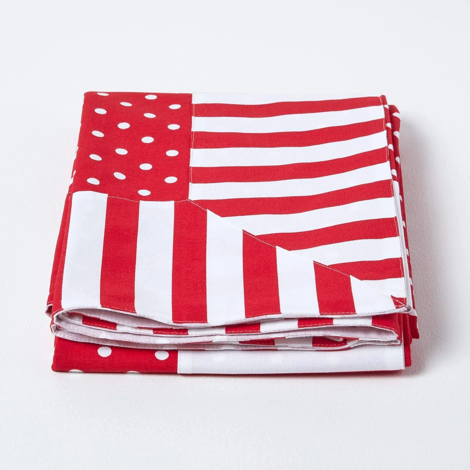 Покрывало Homescapes Декоративное 150 x 200 см Красные Точки Красные Полосы, фото №2