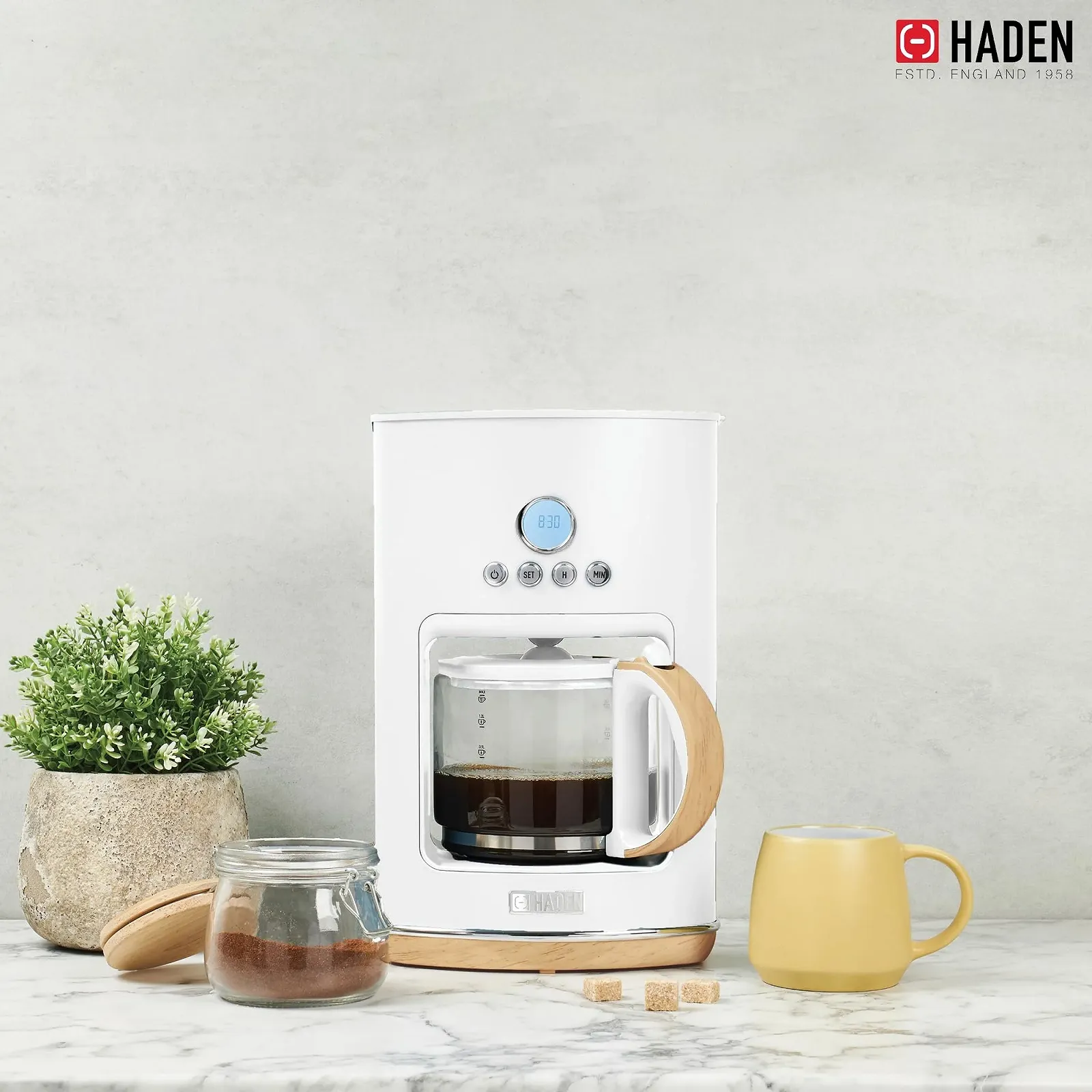Капельная кофеварка HADEN Dorchester 1.5 L White, фото №4