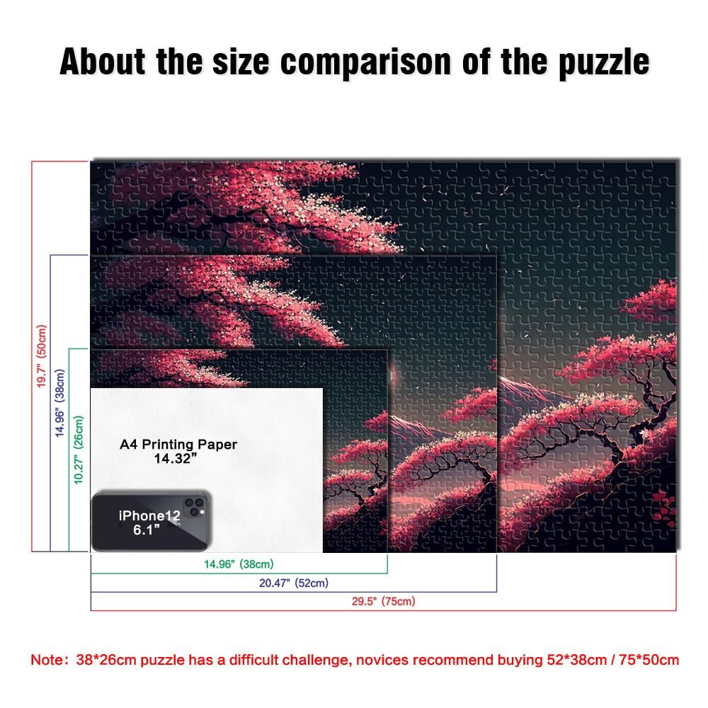 Пазл Japanese Cherry Blossoms 1000 деталей 26 x 38 см перероблений картон DIY, фото №3