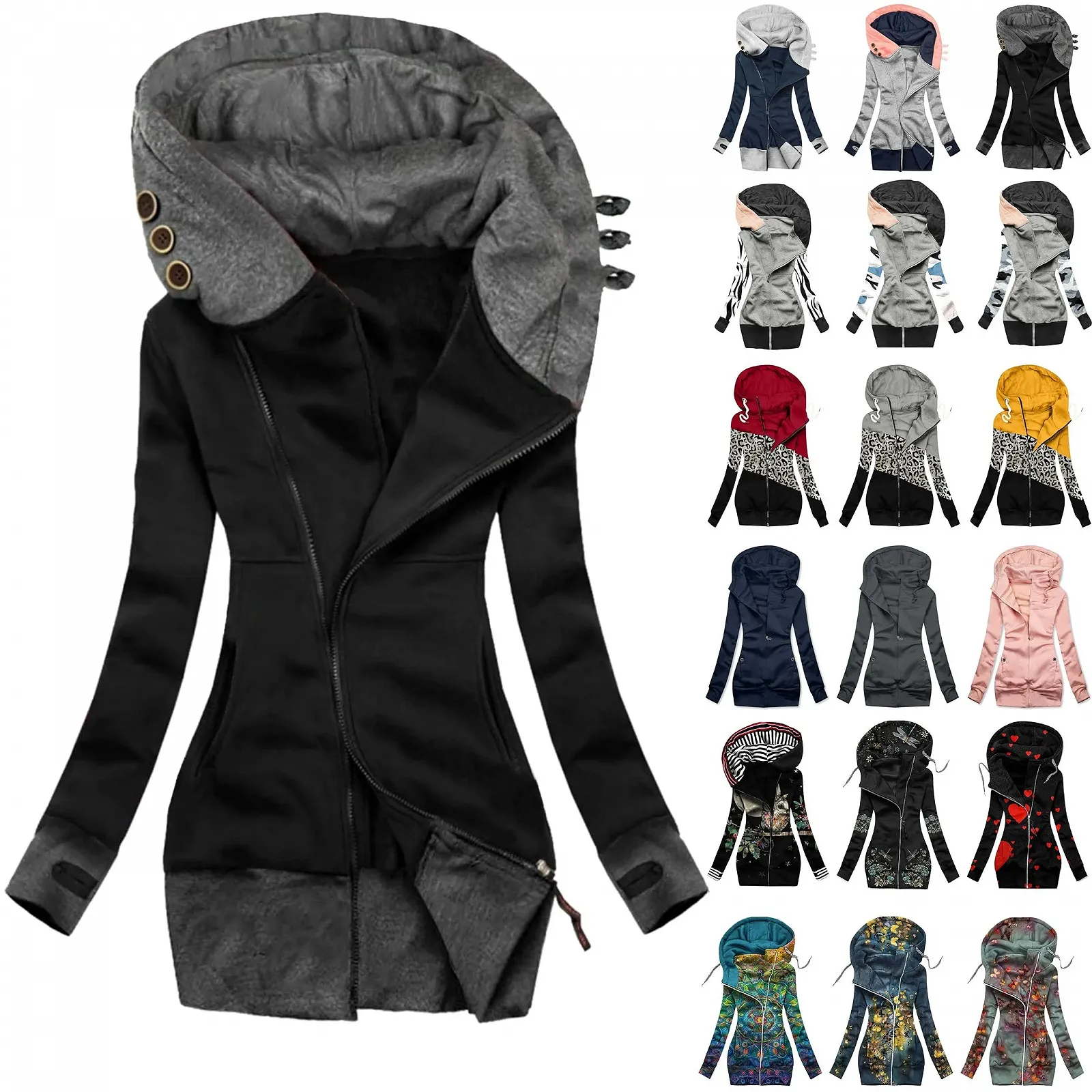 Зимняя Куртка Женская Элегантная Длинная с Капюшоном, фото №2 Зимняя Куртка Женская Элегантная Длинная с Капюшоном, фото №2