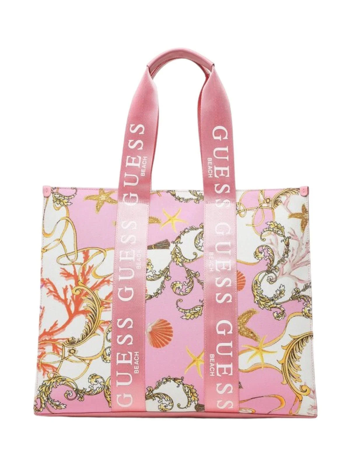 Сумка GUESS Printed Tote E3GZ09WFCE0, синтетика, рожевий, один розмір, фото №1 Сумка GUESS Printed Tote E3GZ09WFCE0, синтетика, рожевий, один розмір, фото №1