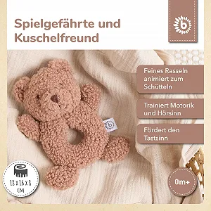 Мягкая игрушка Мишка Bieco Mika с погремушкой цена на synthetic.ua - Фото 1 Мягкая игрушка Мишка Bieco Mika с погремушкой synthetic.ua - Фото 1