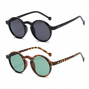 Круглые очки Long Keeper Unisex Маленькие круглые ретро винтажные - Фото 1