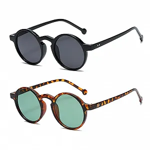 Круглі сонцезахисні окуляри Long Keeper Unisex Маленькі круглі ретро вінтажні - Фото 1