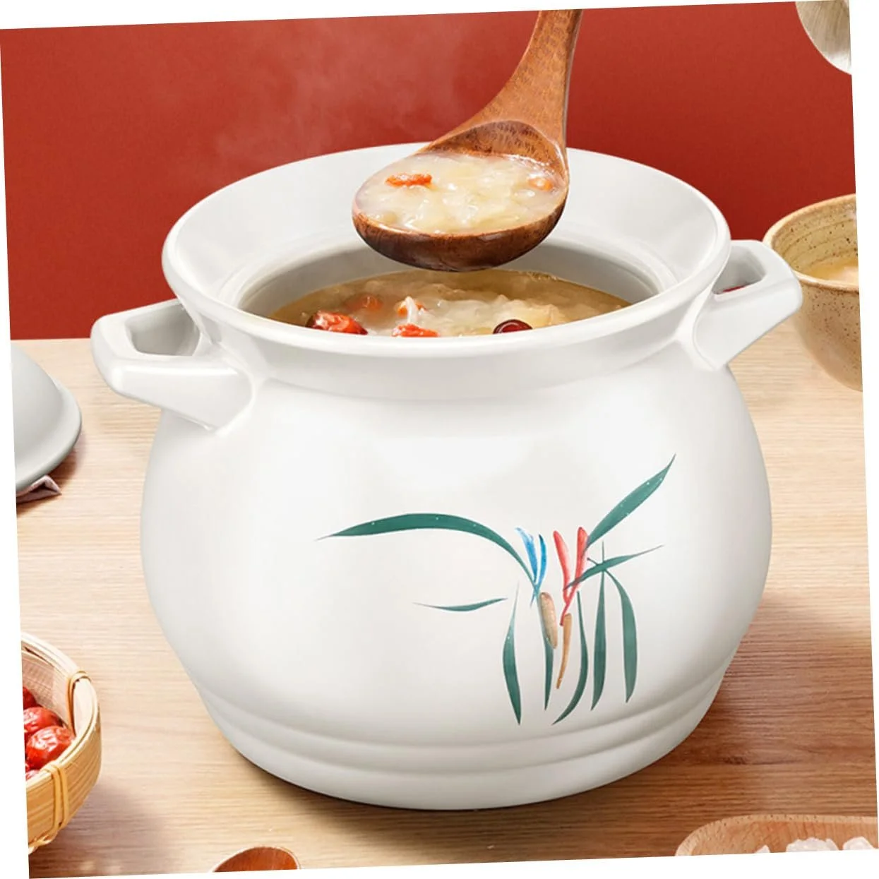 Кастрюля для супа керамическая термостойкая антипригарная, фото №4