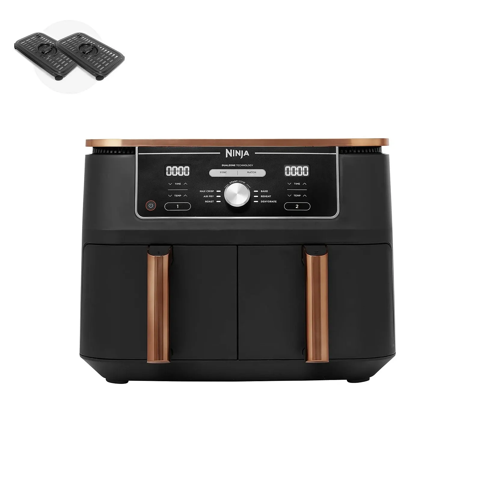 Мультипіч Ninja Foodi MAX Dual Zone Air Fryer 9.5 л 6-в-1 Щипці, фото №2 Мультипіч Ninja Foodi MAX Dual Zone Air Fryer 9.5 л 6-в-1 Щипці, фото №2
