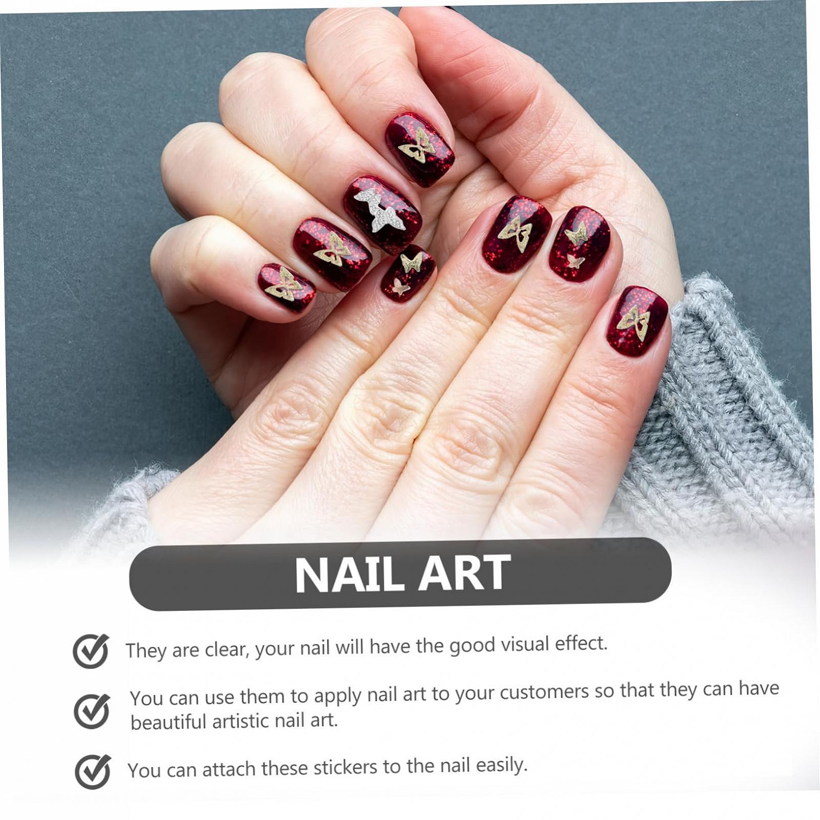 Подвески для ногтей FRCOLOR Бабочки 40 шт украшения для маникюра, фото №5