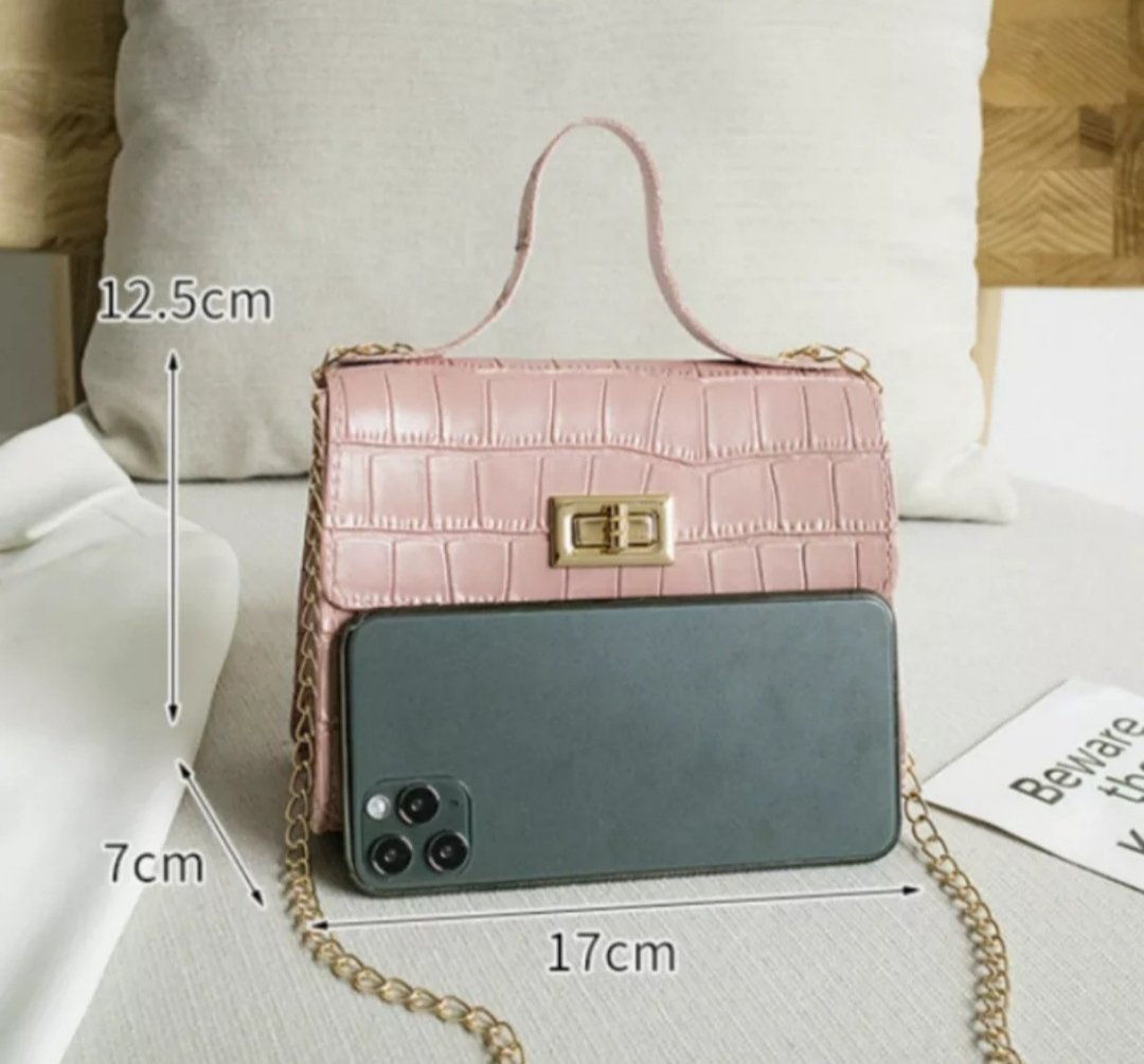 Модна рожева жіноча міні-сумка, фото №3