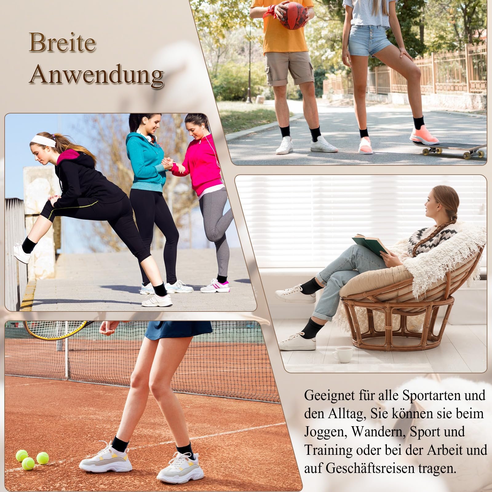 Носки Женские Хлопковые 12 пар Белый и Черный, фото №7