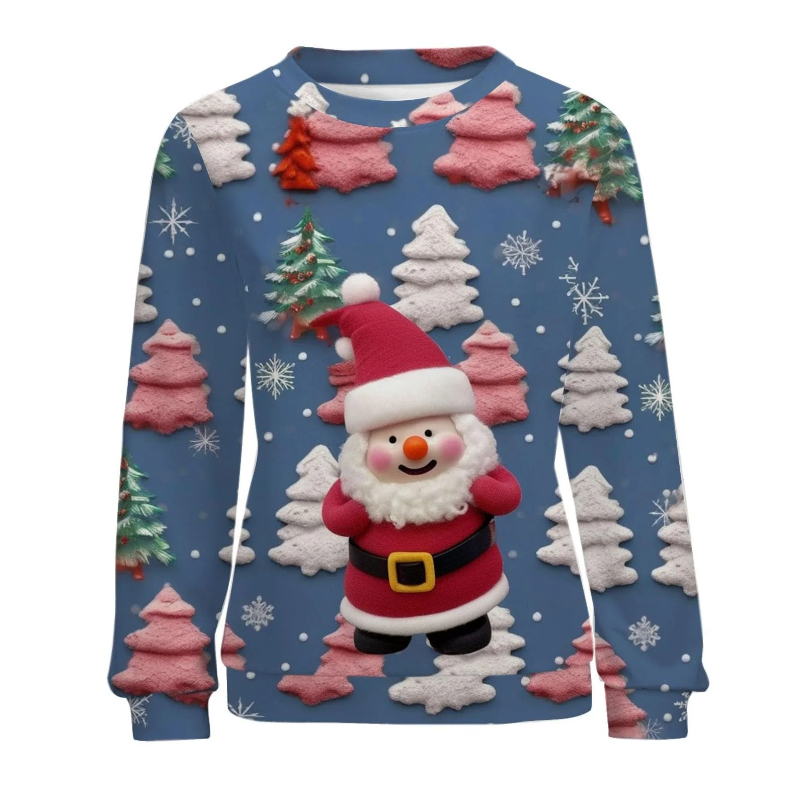 Рождественский джемпер Женская рождественская кофта Merry Christmas, базовый крой, длинный рукав, рождественский мотив, фото №4