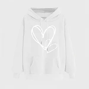 Женская Толстовка Куртка с капюшоном Женская Толстовка Куртка Женская Худи с капюшоном Принт Love Большие Размеры Женская Толстовка Женский Пуловер synthetic.ua - Фото 1