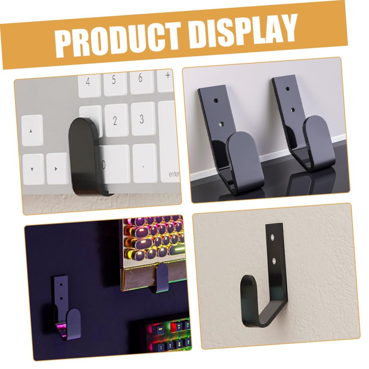 Настенное крепление для клавиатуры NUOBESTY, 4 шт., черный, фото №9
