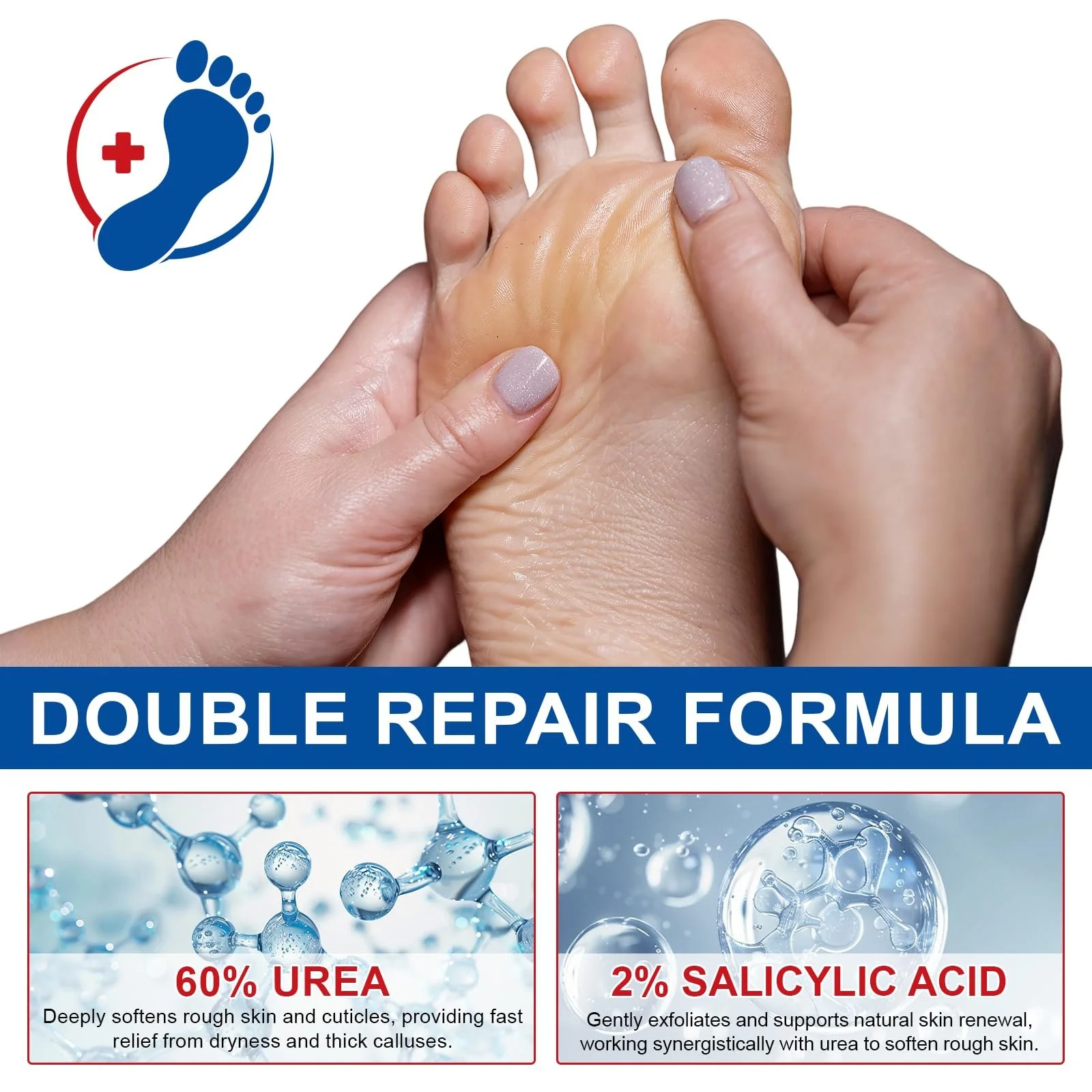Крем-стик для ног 60% Urea Foot Care Stick с салициловой кислотой 2% от трещин и мозолей, фото №4