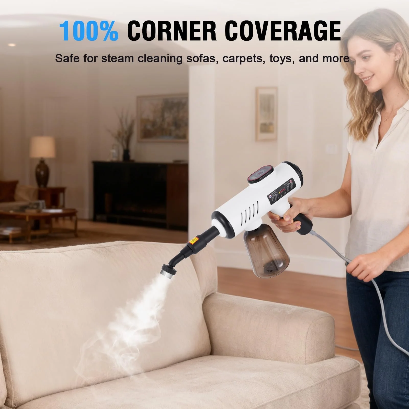 Пароочисник BAOSHISHAN ручний 3 швидкості 3 bar 600 ml 1200 W для дому та автомобіля, фото №5