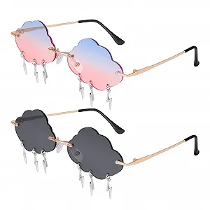 Сонцезахисні окуляри Auidy_6TXD Без оправи Набір з 2 шт. Різнокольорові - Фото 1