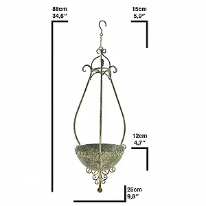 Подвесное кашпо в античном стиле Декоративное Винтаж цена на synthetic.ua - Фото 1 Подвесное кашпо в античном стиле Декоративное Винтаж synthetic.ua - Фото 1