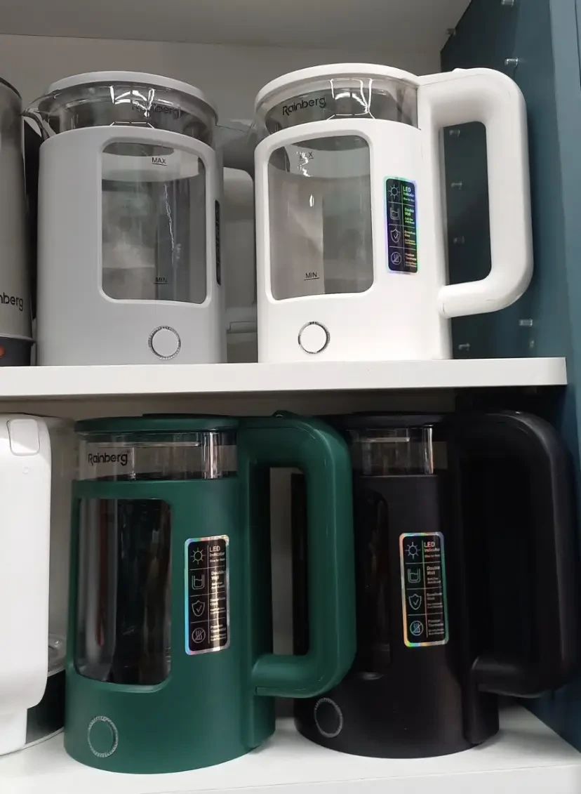 Дисковый прозрачный электрочайник Rainberg RB-2220 Стеклянный электрический чайник с подсветкой 2200W, фото №5 Дисковый прозрачный электрочайник Rainberg RB-2220 Стеклянный электрический чайник с подсветкой 2200W, фото №5