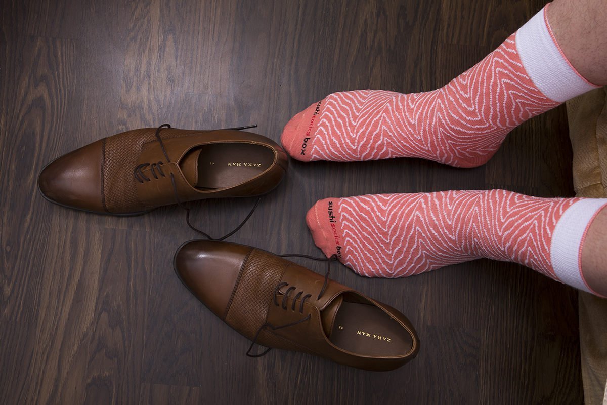 Шкарпетки Sushi 2 пари Лосось, Макі Суші з Огірком, фото №4