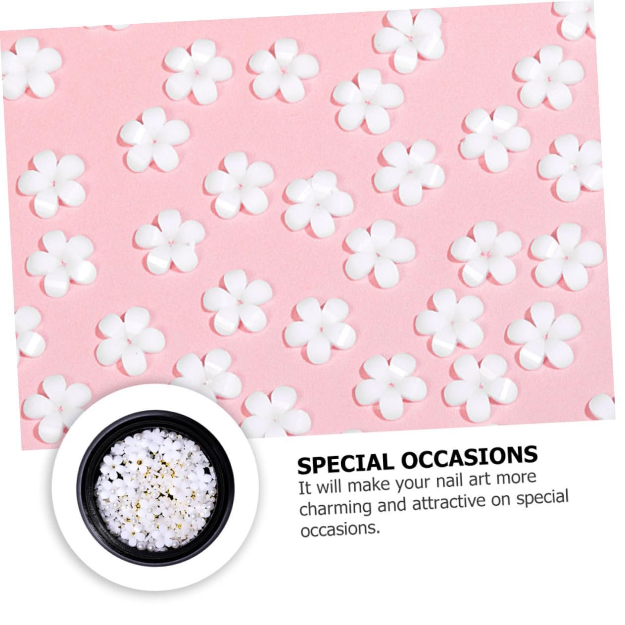 Квіти з п'ятьма пелюстками з білої смоли, фото №7