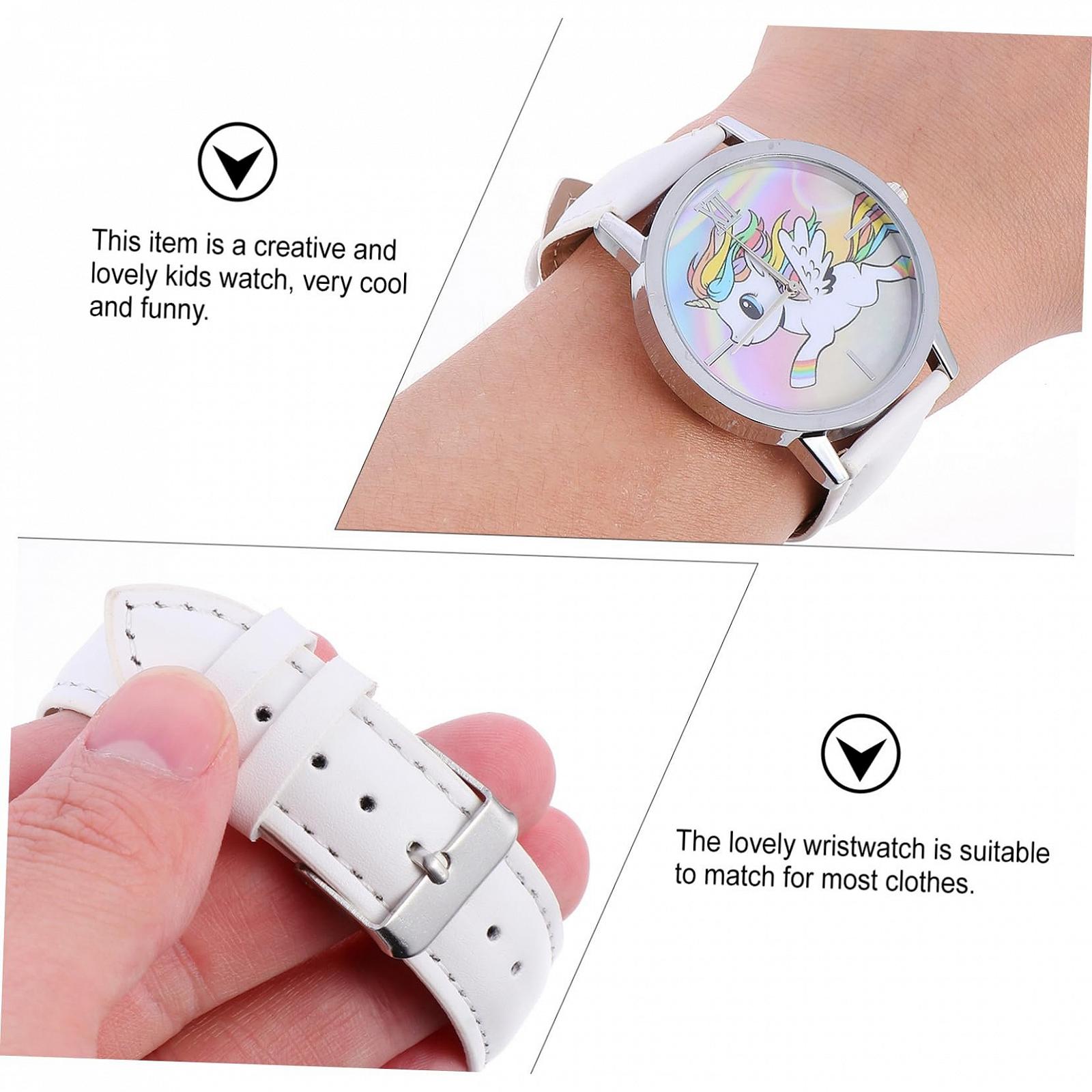 Годинник-браслет Єдиноріг VALICLUD Мультяшний годинник Жіночий годинник Кварцовий Білий, фото №5