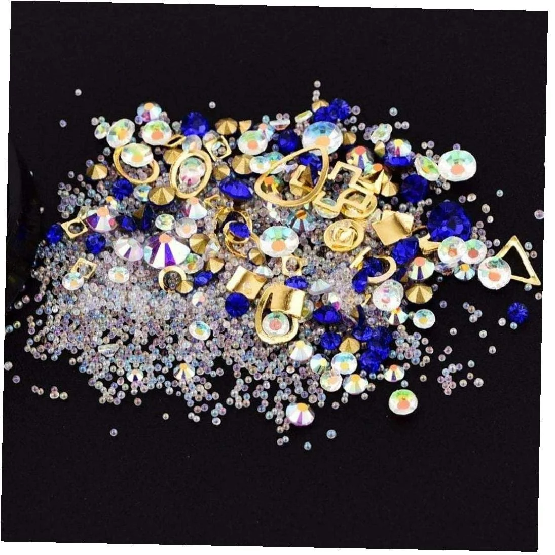 Стрази для нігтів Набір для прикрас для нігтів перли блискітки кристали прикраси, фото №3