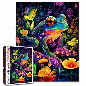 Пазл Tucocoo Funny Animals Colorful Frog 1000 элементов 70 x 50 см - Фото 1