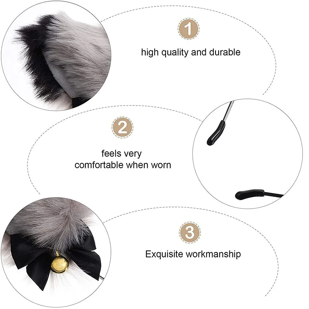 Обруч Вушка кота, Милий обруч з котячими вушками, фото №2 Обруч Вушка кота, Милий обруч з котячими вушками, фото №2