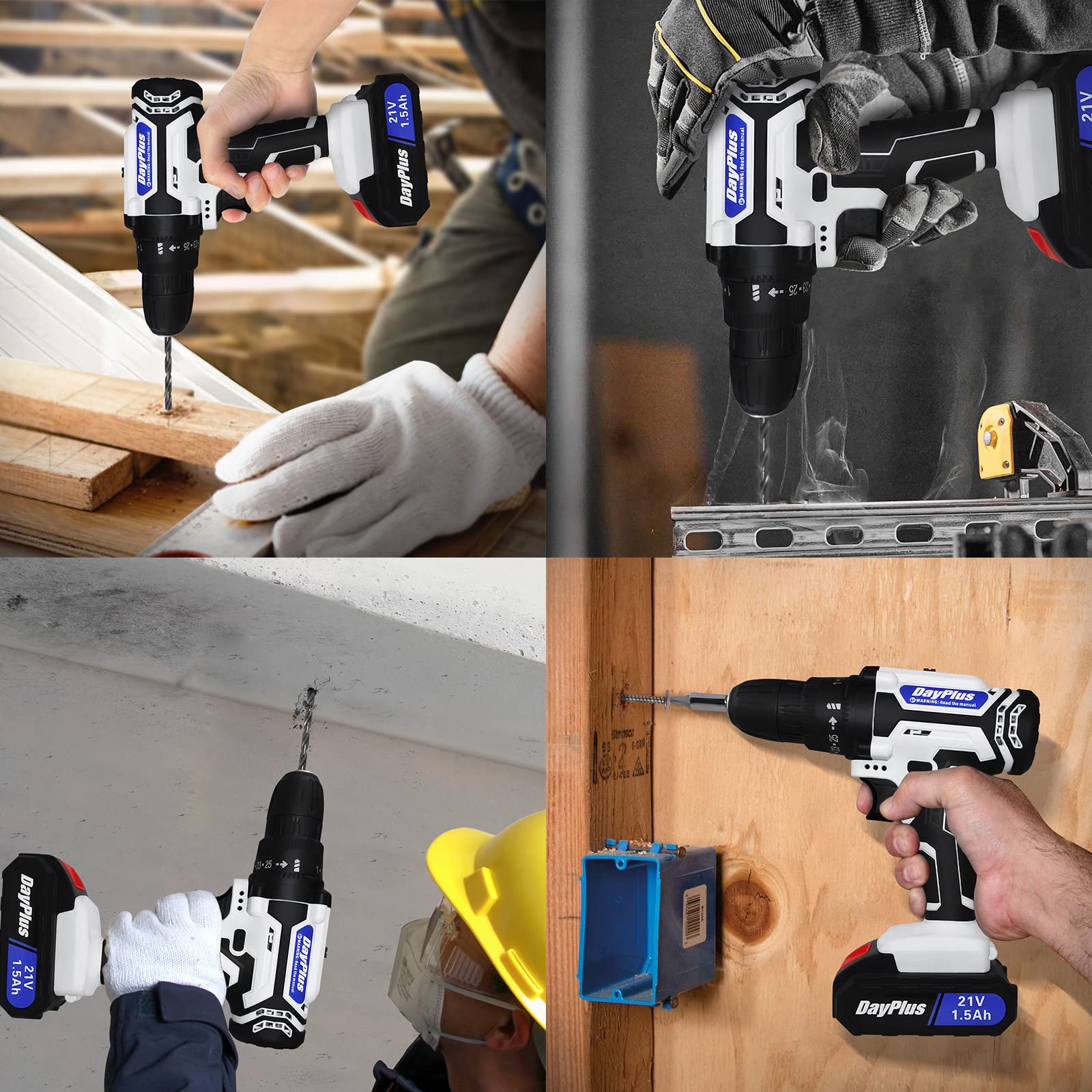 Ударный Ключ. Шуруповерт 21 В Аккумуляторный Набор с батареей 1.5 Ah 2 Скорости 25 + 1 Ток Пустой цвет: зелёный, фото №7