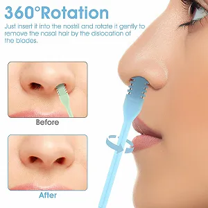 Тример Tyqour 2-в-1 для волосся у носі з двостороннім лезом synthetic.ua - Фото 1