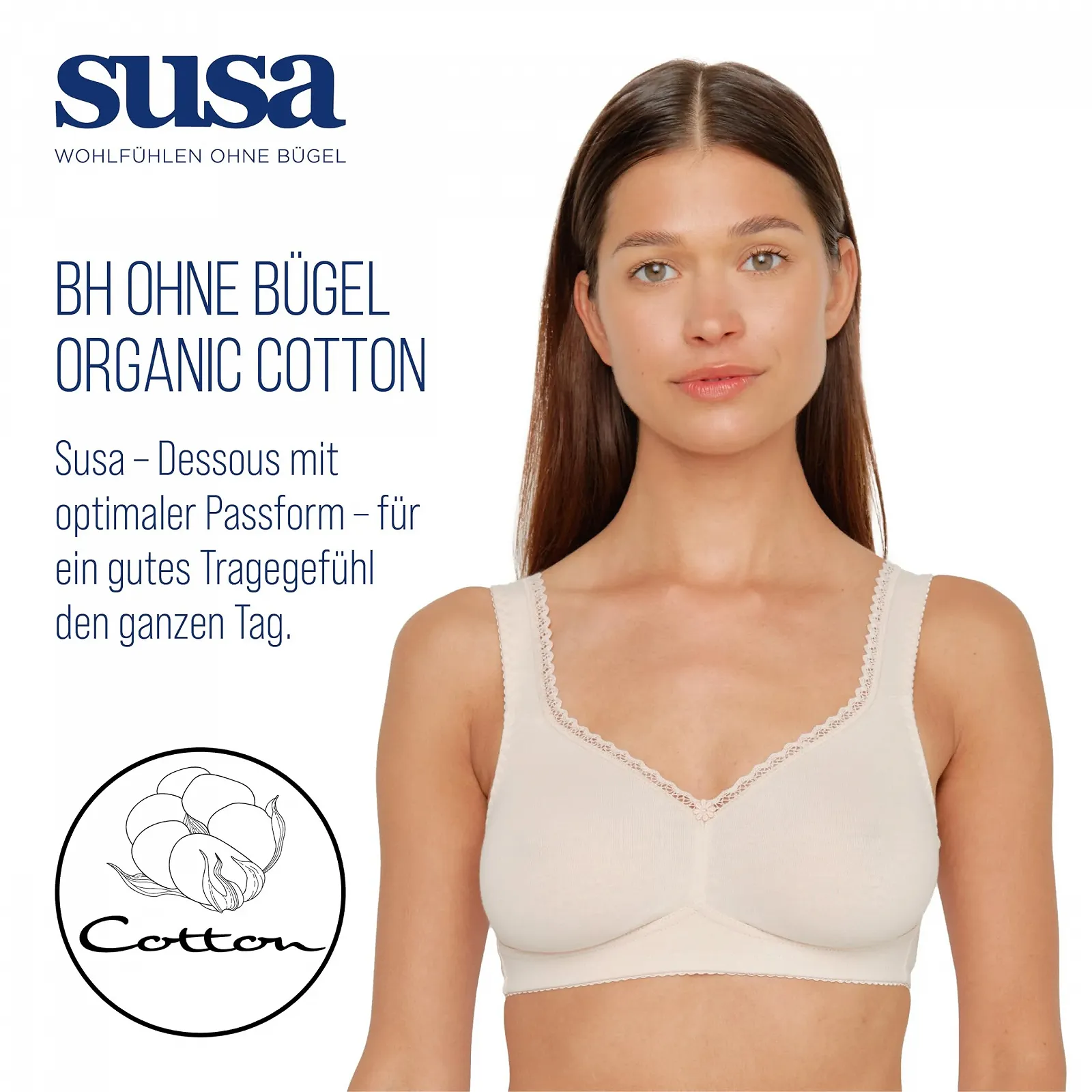 Бюстгальтер Susa Organic Cotton 7758 без кісточок, фото №2