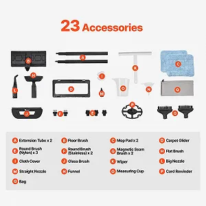 Пароочисник VEVOR Багатоцільовий з 23 аксесуарами, подовженим шнуром живлення 1,5 м, баком 2,5 л та портативною ручкою для швів, плитки, підлоги, приладів, дому, автомобіля ціна на synthetic.ua - Фото 1 Пароочисник VEVOR Багатоцільовий з 23 аксесуарами, подовженим шнуром живлення 1,5 м, баком 2,5 л та портативною ручкою для швів, плитки, підлоги, приладів, дому, автомобіля synthetic.ua - Фото 1