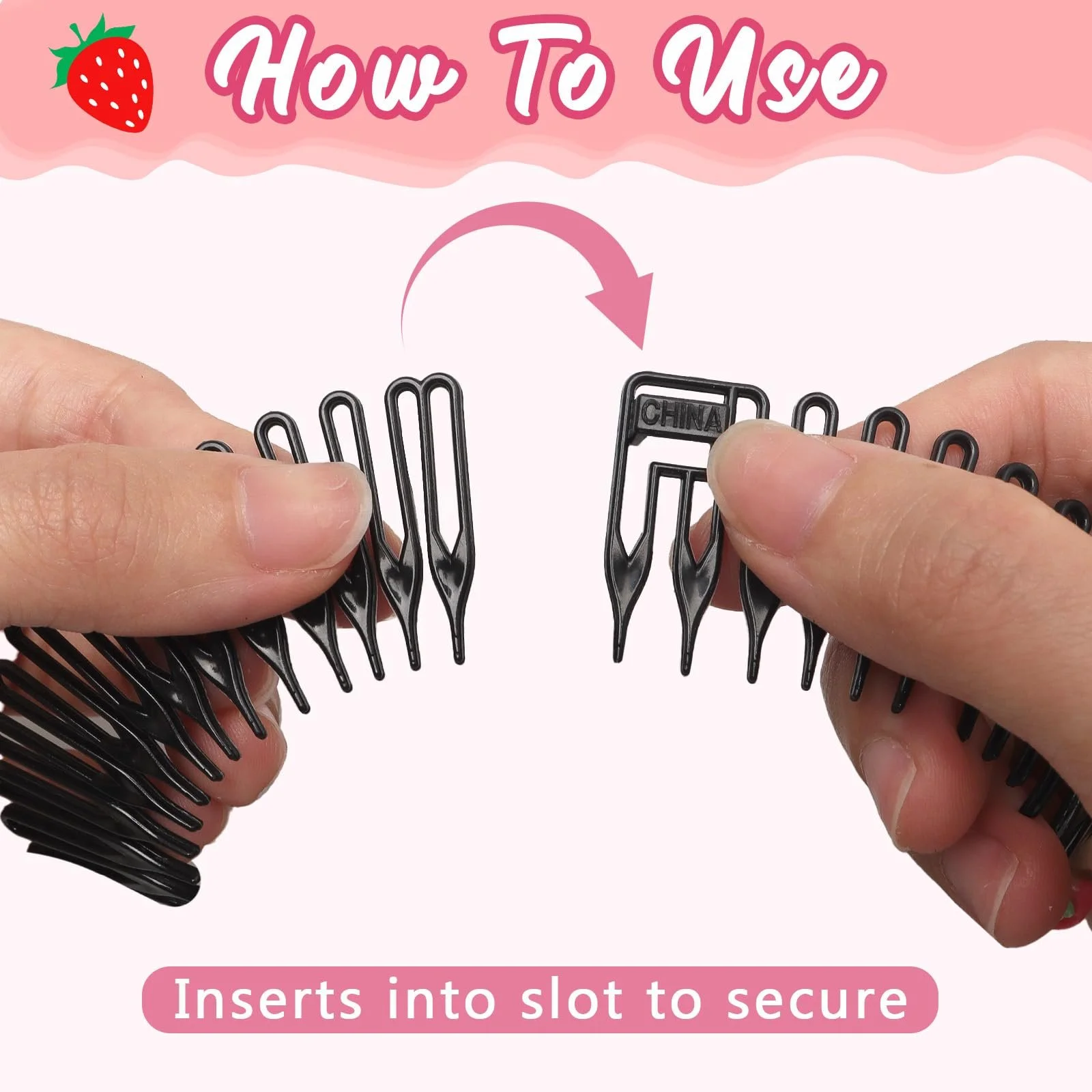 Обруч для волосся з квітами та гребінцем, 4 шт, фото №7