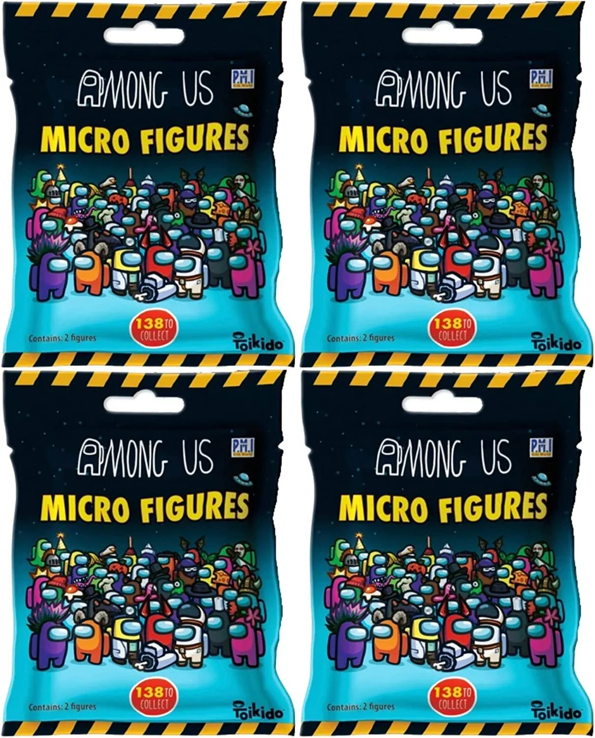 Набір мікро-фігурок Among Us Micro Figures Blind Bag 4 упаковки 8 фігурок, фото №1