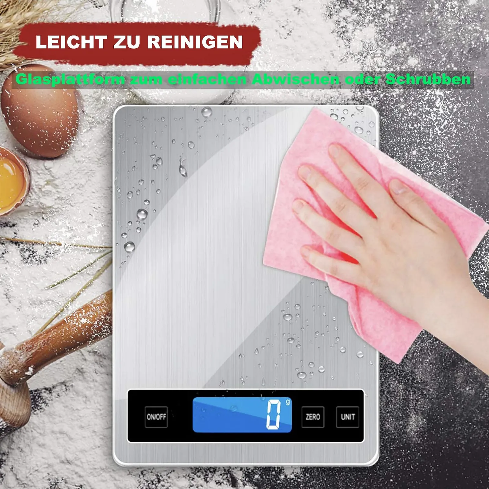 Цифрові кухонні ваги 15 kg 1 g USB/Battery Stainless Steel, фото №6 Цифрові кухонні ваги 15 kg 1 g USB/Battery Stainless Steel, фото №6