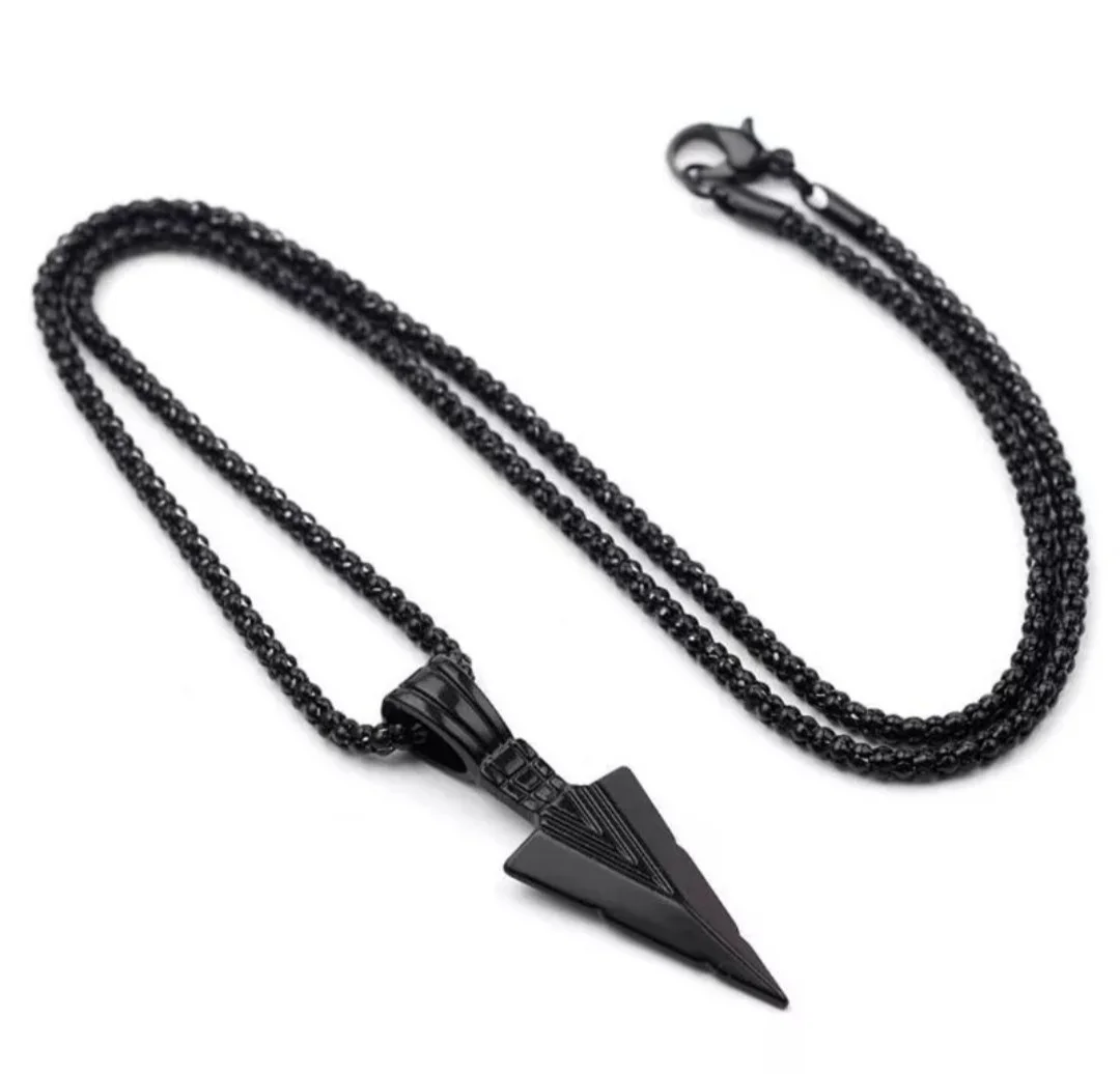 Модная черная цепочка унисекс Стрела, фото №1