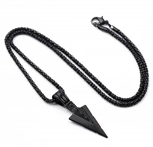 Модная черная цепочка унисекс Стрела - Фото 1