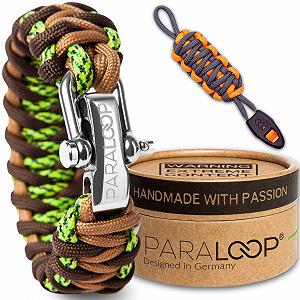Браслет Paracord PARALOOP® з підвіскою та свистком - аварійний трос - набір для виживання - застібка з нержавіючої сталі - Фото 1