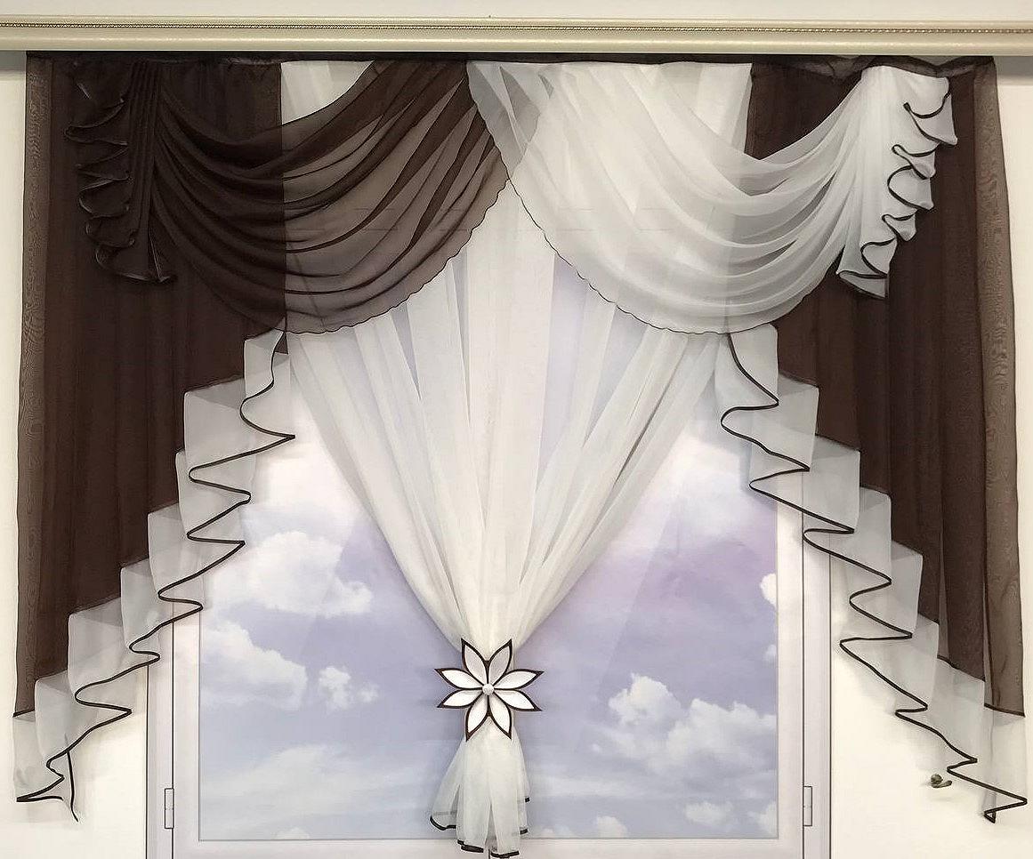 Короткая тюль в детскую ALBO 200x160 cm Шоколад (KU-176-14), фото №11