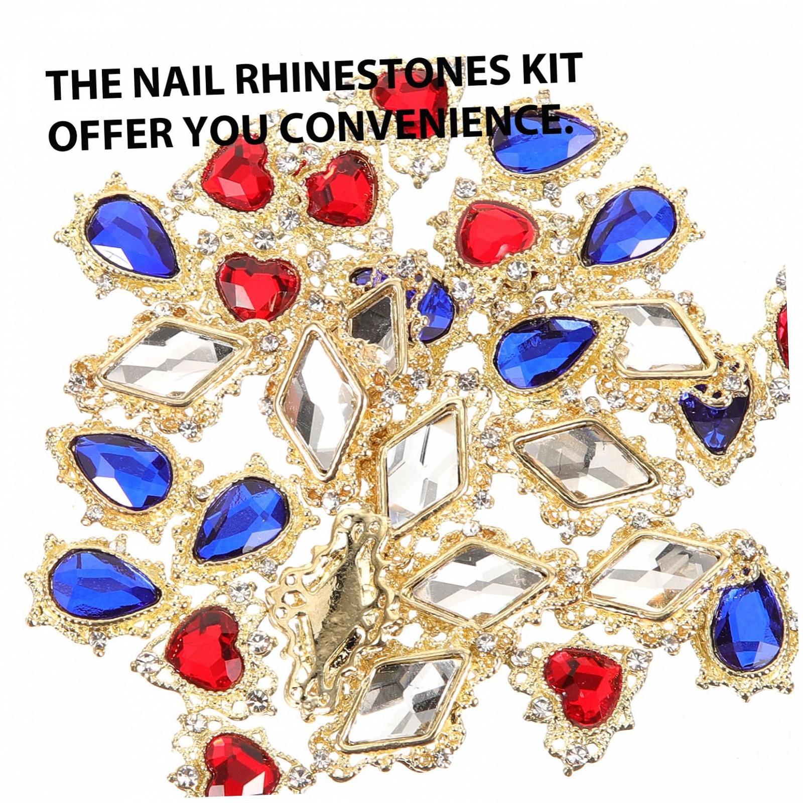 Набір прикрас для нігтів у формі серця minkissy, 150 шт стрази, фото №9