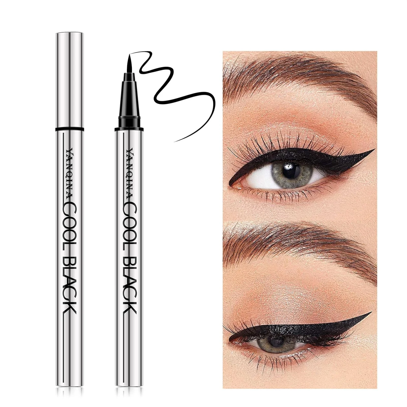 Набір Підводок для Очей, Рідка, Водостійка, Стійка Формула, Високопігментована, фото №4 Набір Підводок для Очей, Рідка, Водостійка, Стійка Формула, Високопігментована, фото №4