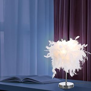 Настільна лампа UKCOCO з пір’ям White European Plug synthetic.ua - Фото 1