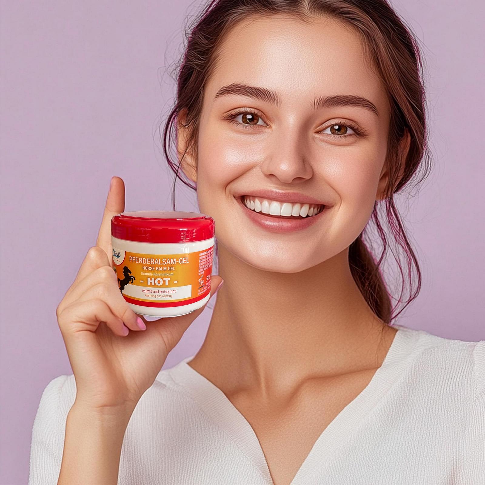 Бальзам-гель h2i Horse Balm Gel Hot Arnica Rosemary Oil Chilli Pepper Extract 500 ml, фото №3 Бальзам-гель h2i Horse Balm Gel Hot Arnica Rosemary Oil Chilli Pepper Extract 500 ml, фото №3